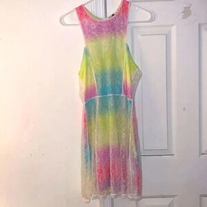 Divided Tie dye lace dress